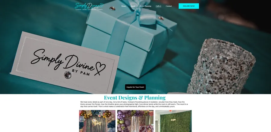 Event Designs & Planning page